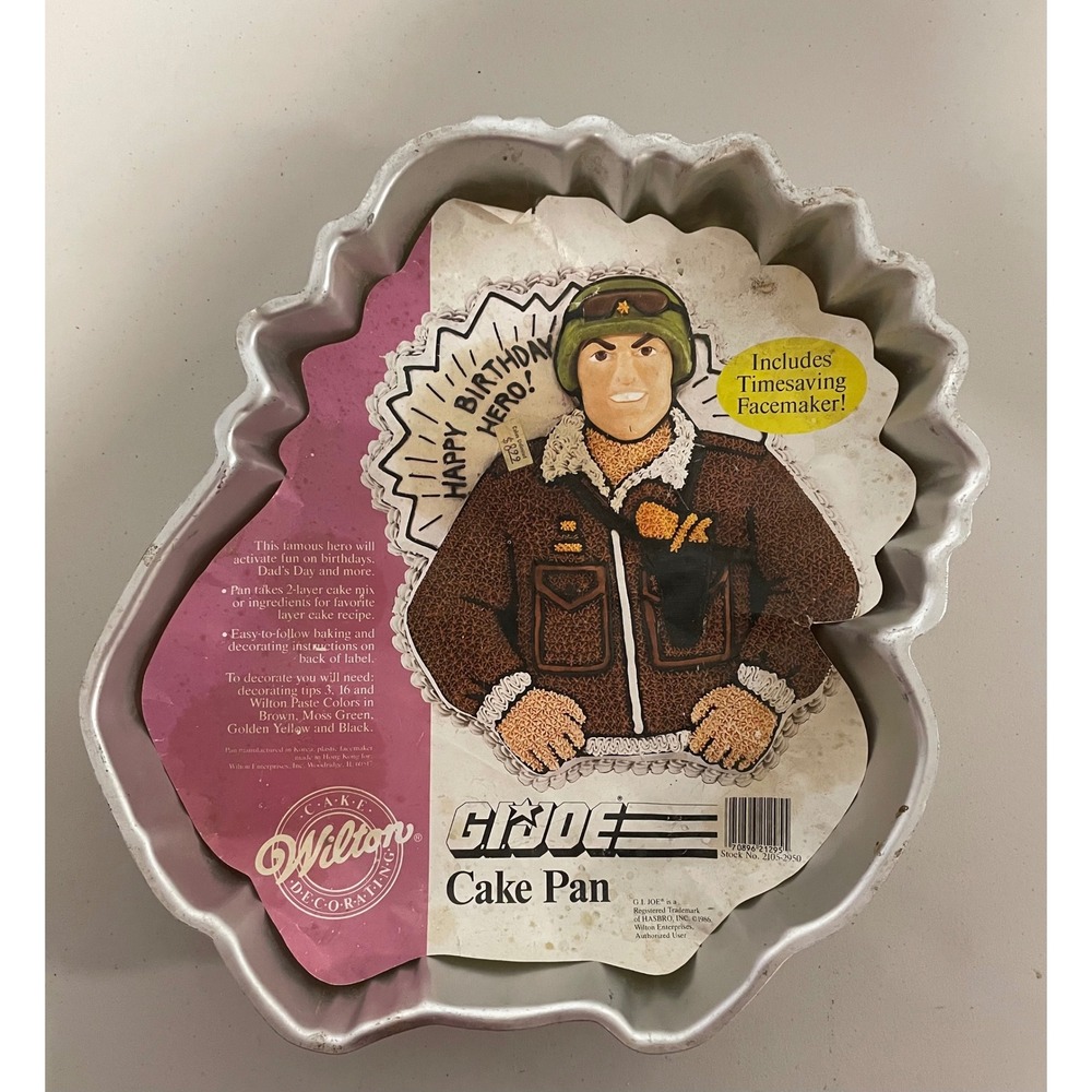 Vintage 1986 Wilton GI Joe Cake Pan Aluminum Mold with Facemaker